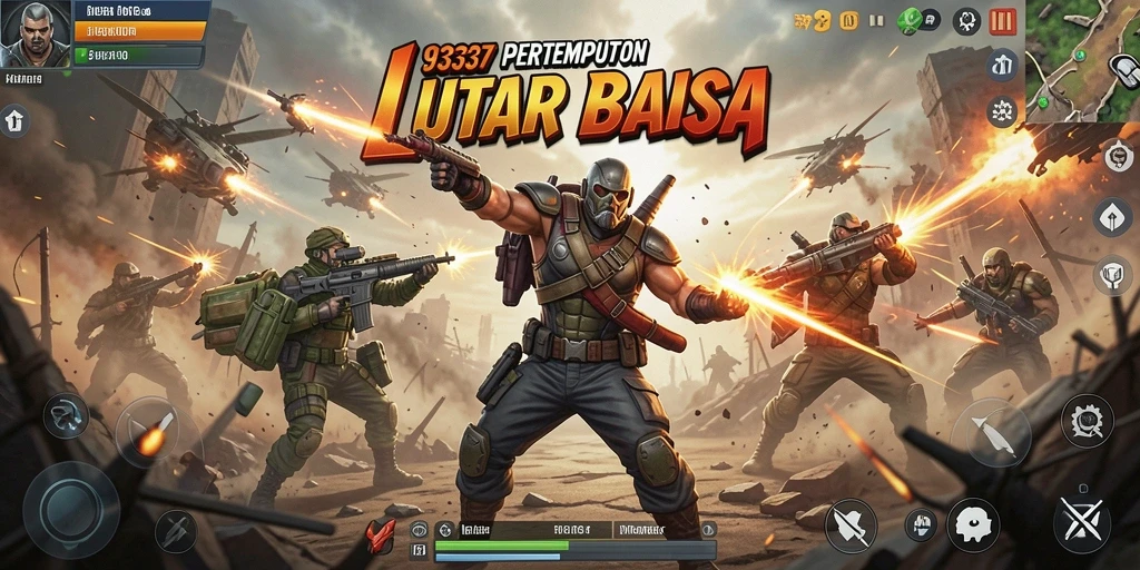 Screenshot gameplay <strong>93337</strong> menampilkan aksi pertarungan intens.
