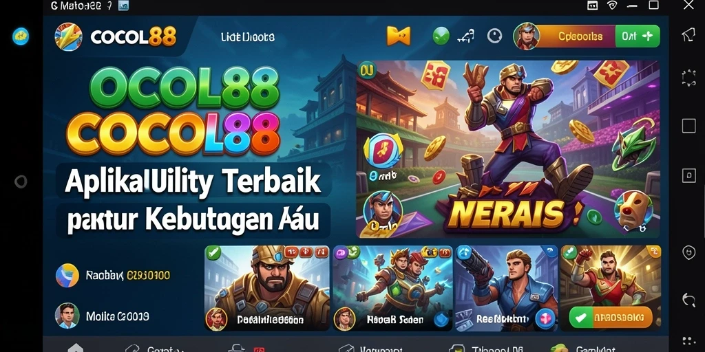 Tampilan antarmuka COCOL88 yang sederhana dengan fitur-fitur utility yang lengkap.