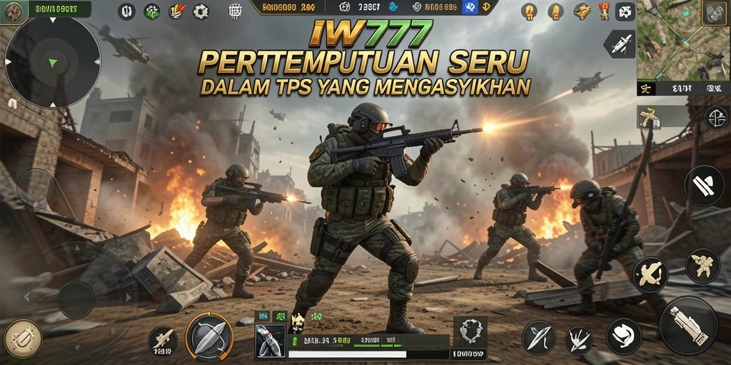 Screenshot IW777 menampilkan aksi seru gameplay TPS yang memikat.