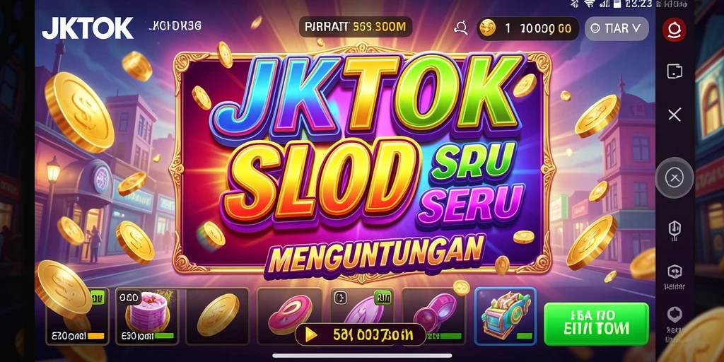 Screenshot bermain JKTOK dengan tampilan slot yang mengasyikkan.