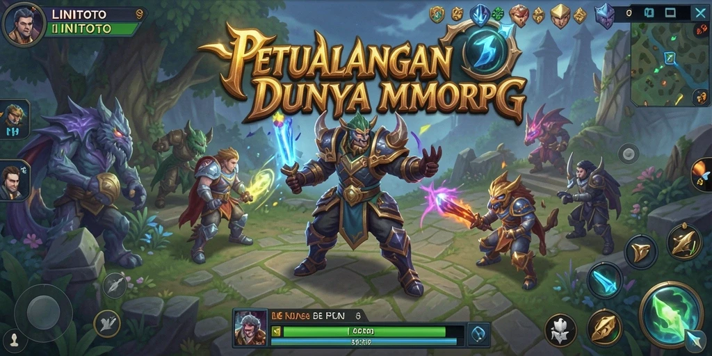 Tampilan gameplay seru dalam dunia MMORPG yang dinamis.