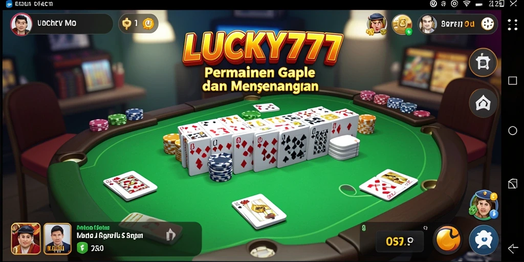 Tampilan gameplay Gaple yang seru dan interaktif di LUCKY777.