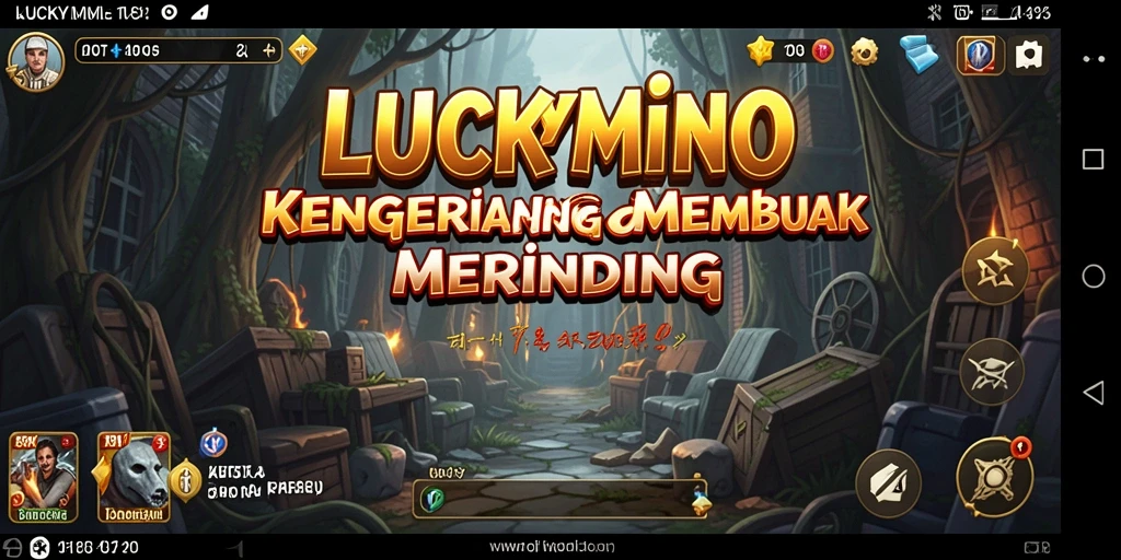 Tampilan gameplay LUCKYMINO yang menyeramkan dan mendebarkan.