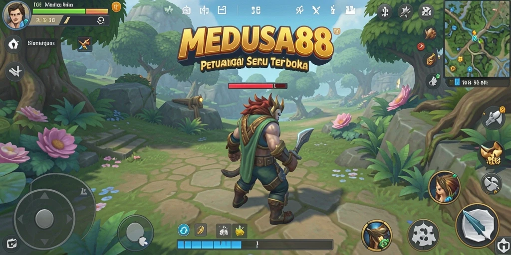 Tampilan gameplay <strong>MEDUSA88</strong> yang menakjubkan di dunia terbuka.