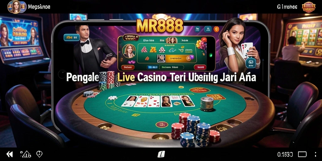 Tampilan gameplay Live Casino yang mendebarkan di MR888.