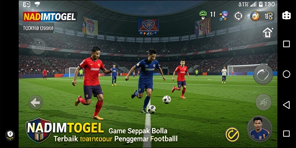 Tampilan gameplay intens dalam <strong>NADIMTOGEL</strong> yang menampilkan pertandingan sepak bola.