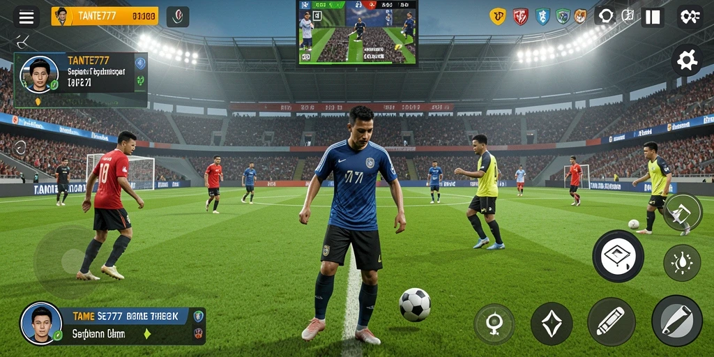 Gameplay TANTE777 yang dinamis dan mendebarkan