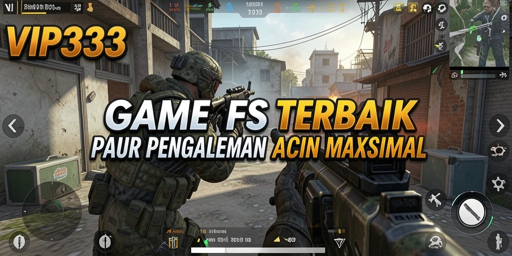 Screenshot gameplay VIP333 yang menunjukkan aksi seru dalam pertempuran FPS.